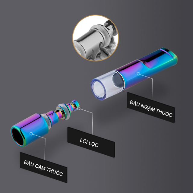 Tẩu Lọc Thuốc Cầm Tay Cao Cấp ZB-330 - Quà tặng cho sức khỏe nam giới ( giao màu ngẫu nhiên )