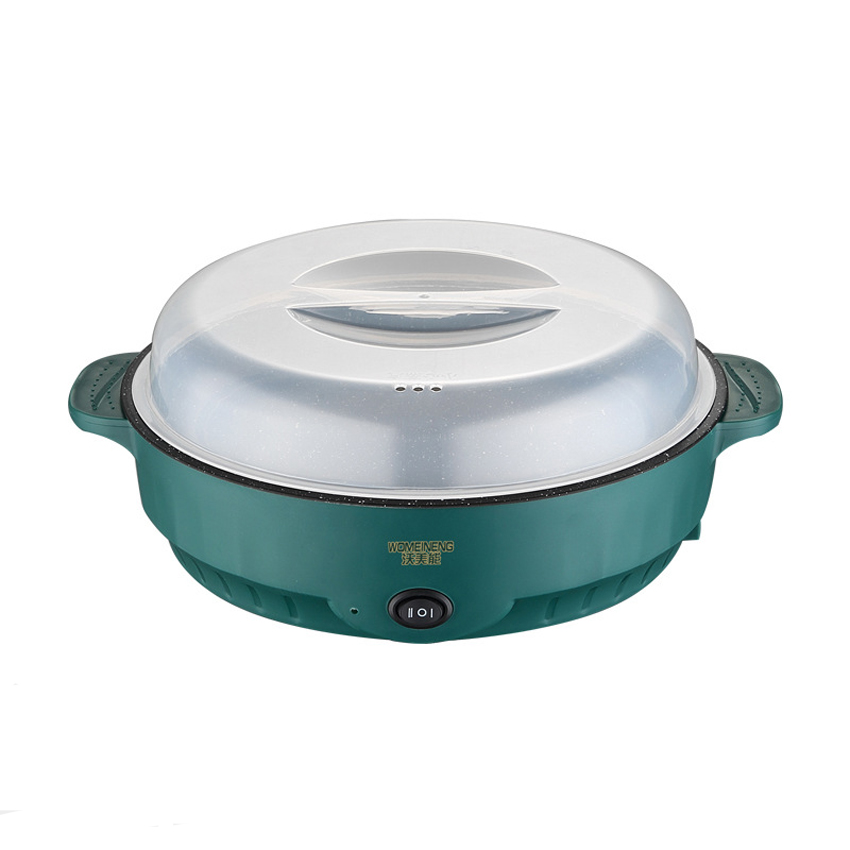 Chảo Nướng Điện Đa Năng Mini, Công Suất 600W, Lớp Chống Dính Cao Cấp, Có Thể Điều Chỉnh Nhiệt Độ, Thiết Kế Sang Trọng