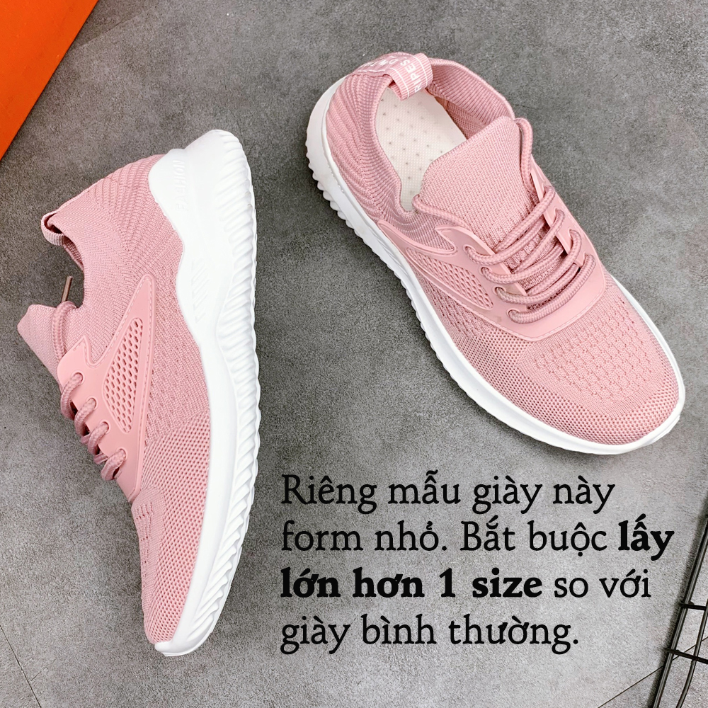 Giày thể thao sneaker nữ màu hồng đế êm nhẹ thoáng khí thương hiệu ZAVAS - S394 - Hàng chính hãng