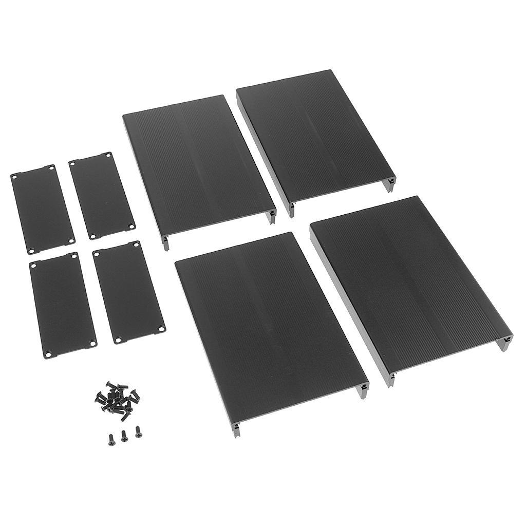 2x Aluminum Alloy Instrument Shell Electric Enclosure Box DIY 97X40X150mm