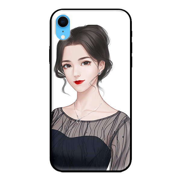 Ốp lưng kính cường lực cho iPhone XR Girl 219 - Hàng chính hãng