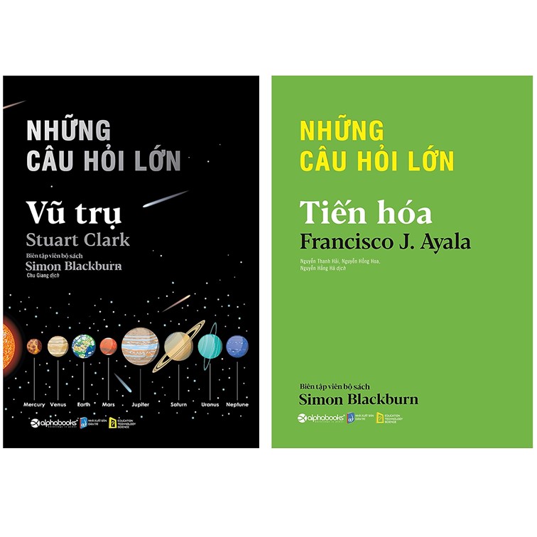 Combo Sách Kiến Thức Bách Khoa :  Những Câu Hỏi Lớn - Vũ Trụ + Những Câu Hỏi Lớn - Tiến Hóa