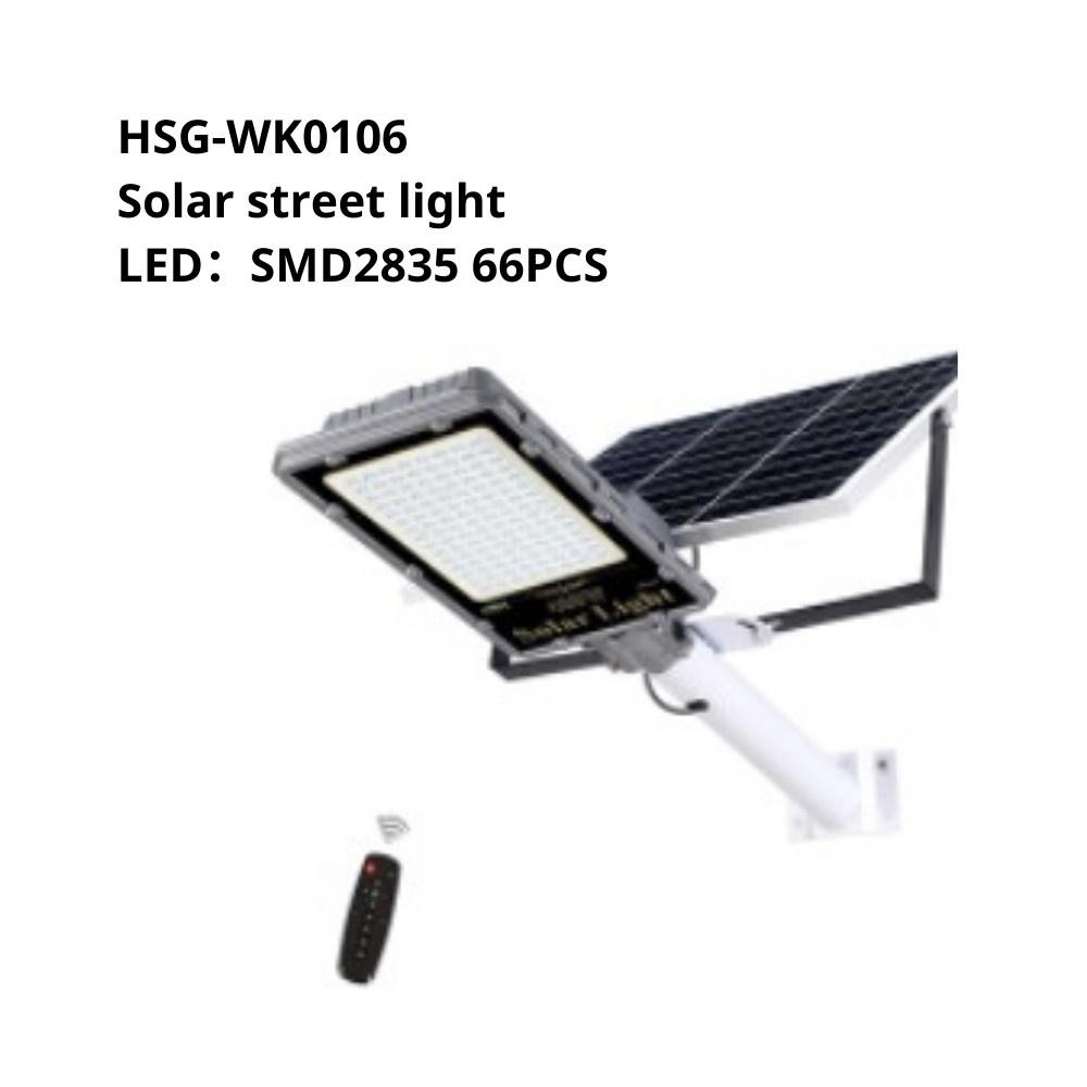 Đèn năng lượng mặt trời dạng đèn đường 60W WK0101, WK0106 có điều khiển từ xa