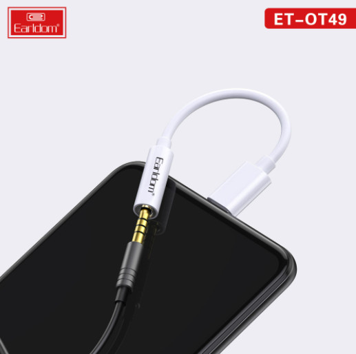 Earldom Jack Chuyển Đổi Âm Thanh Tai Nghe ET-OT49 Ligning 3.5 mm Cho Iphone - Hàng Chính Hãng