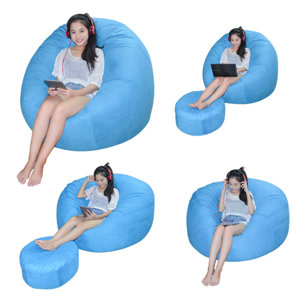 GHẾ LƯỜI HÌNH TRỨNG (COMFY SACK) 1.2M MÀU XANH DƯƠNG ĐẬM MS55 -The Beanbag House