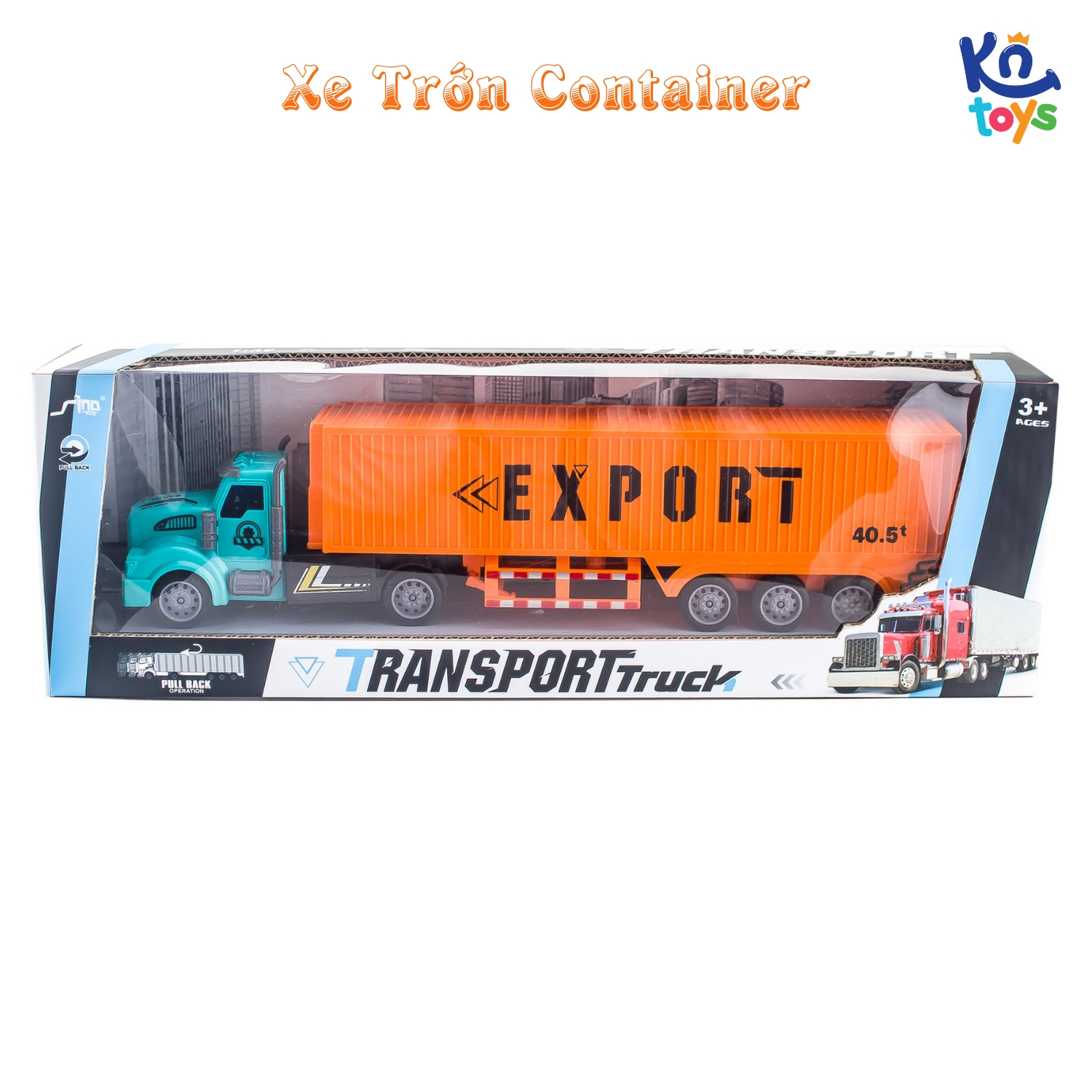 Đồ Chơi Mô Hình Tỷ Lệ 1:48 SINO412-3 – Xe Trớn Container KN TOYS