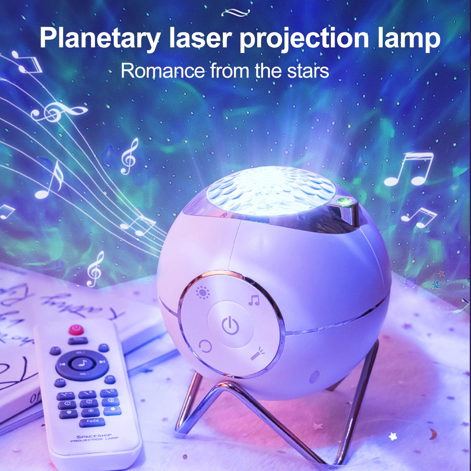 Planet Projector Light Creative Bedroom Night Light Planet Star Projector Light BT Music USB Ambient Light