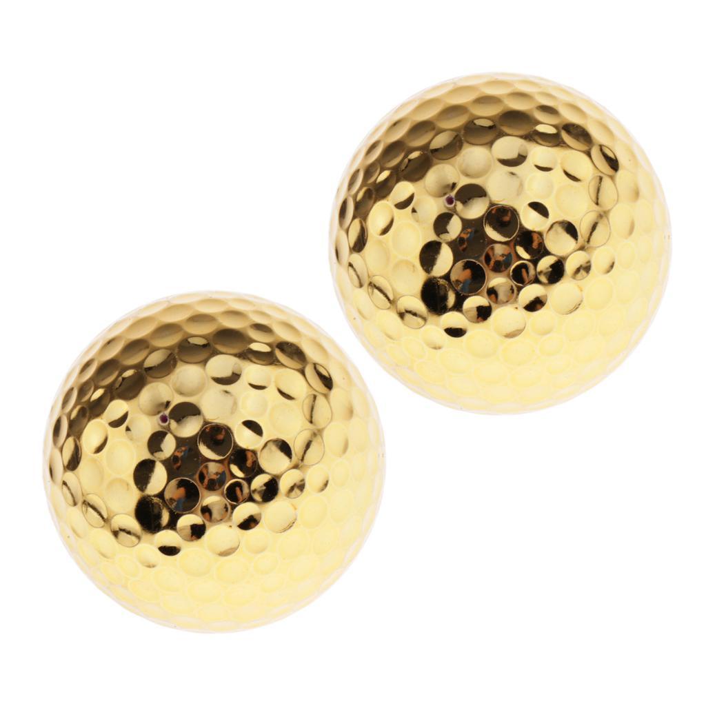 2 Pack Rubber Dual-Layer Golf Ball For Match Practice Play Golfer Gift