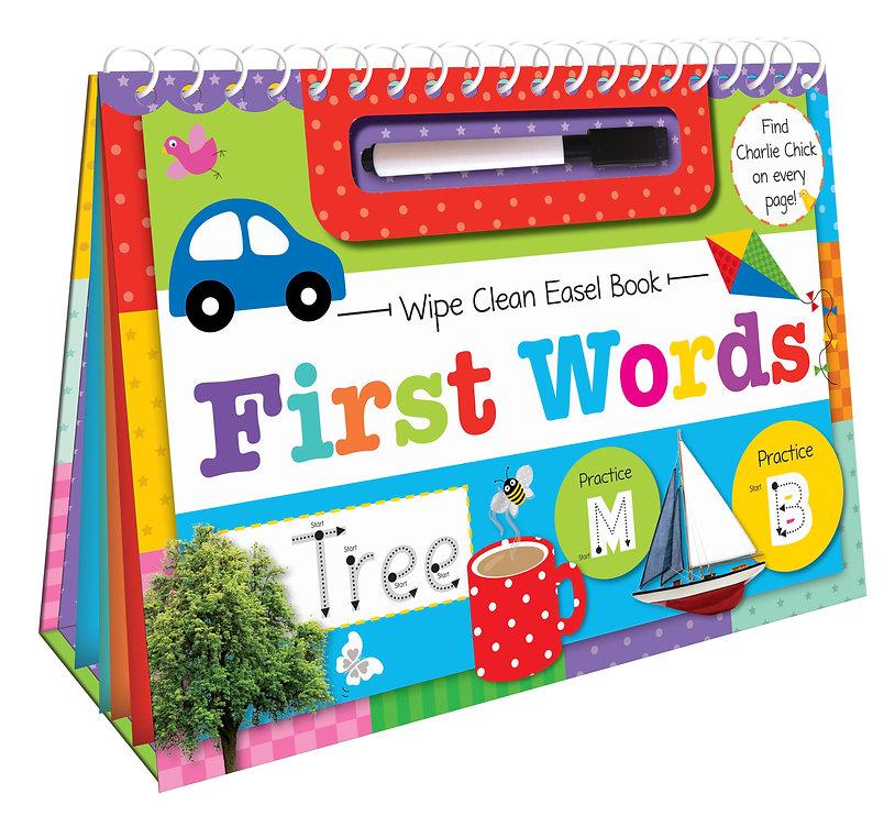 Wipe Clean Easel Book With Pen - First Words