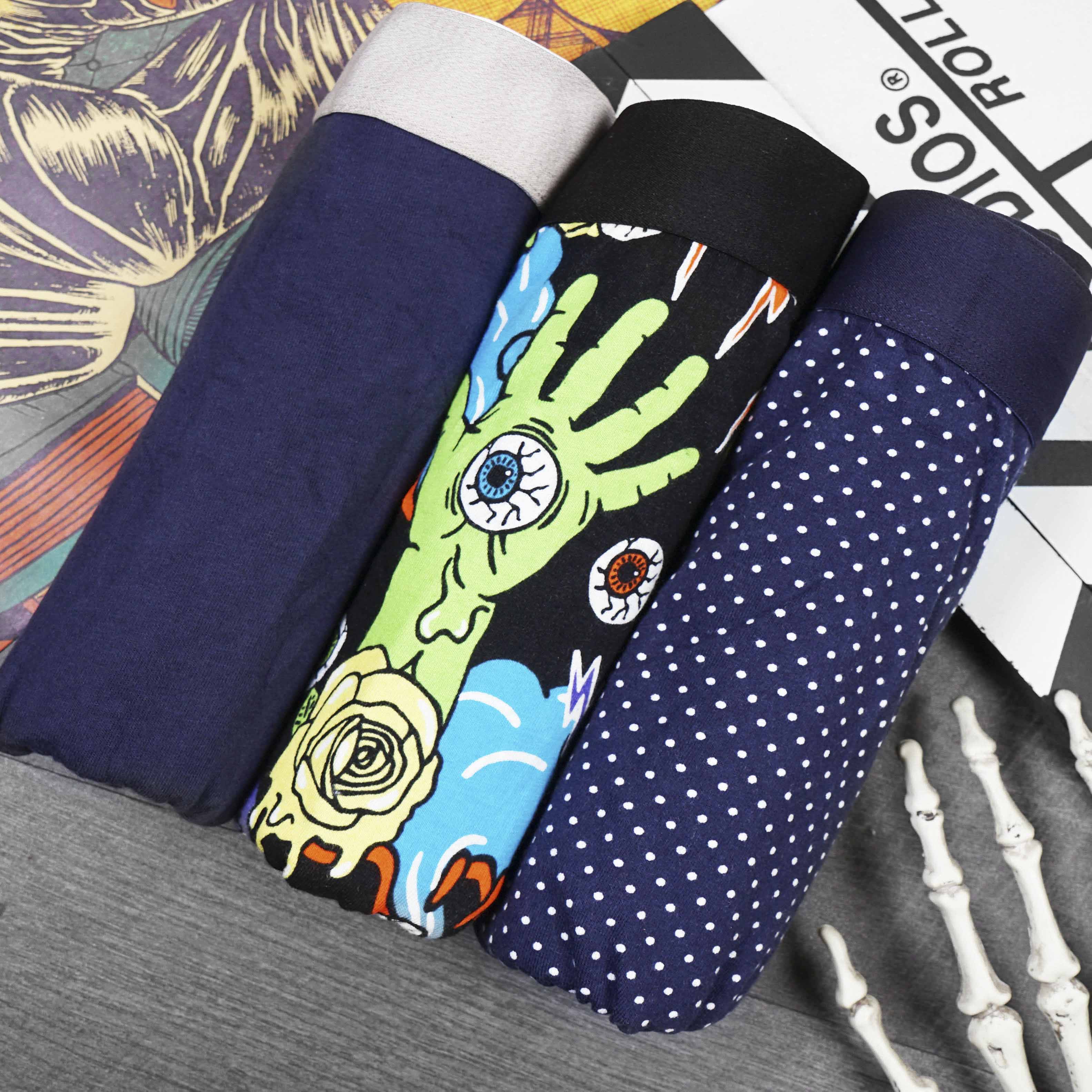 Combo 3 Quần Boxer Cotton 100% - Trơn và họa tiết