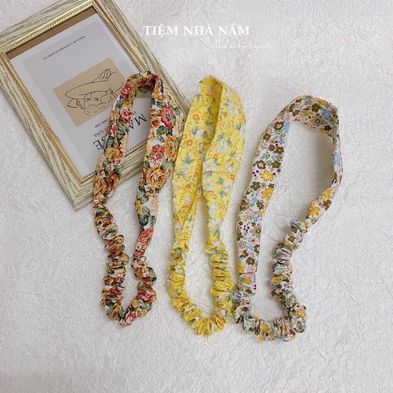 BĂNG ĐÔ CÀI TÓC HOẠ TIẾT HOA NHÍ HÀN QUỐC -