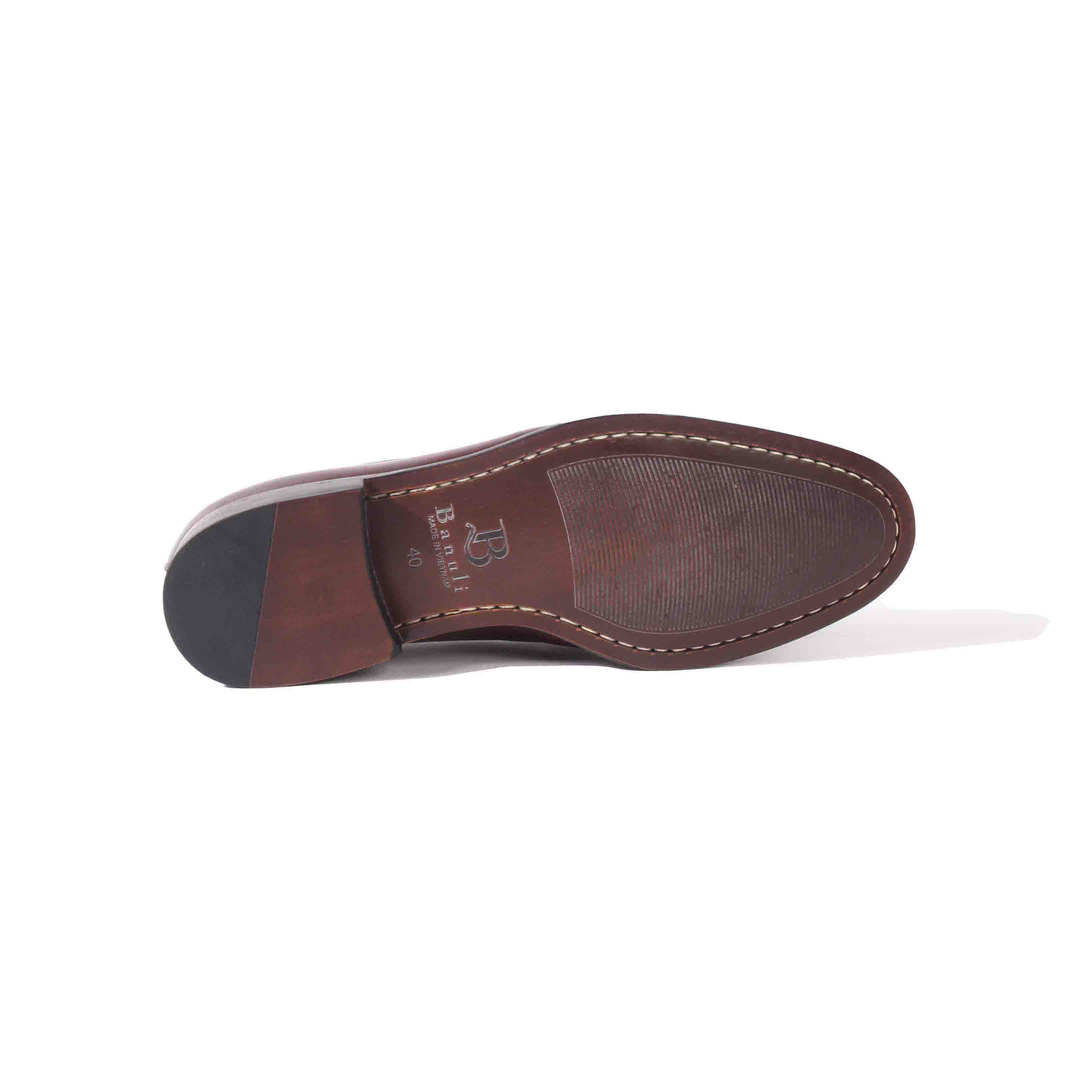 Giày Tây Nam Monkstrap BANULI H1DS3M0 - Da Bò Mộc Siêu Mềm, Đế Khâu Blake Siêu Nhẹ Siêu Êm