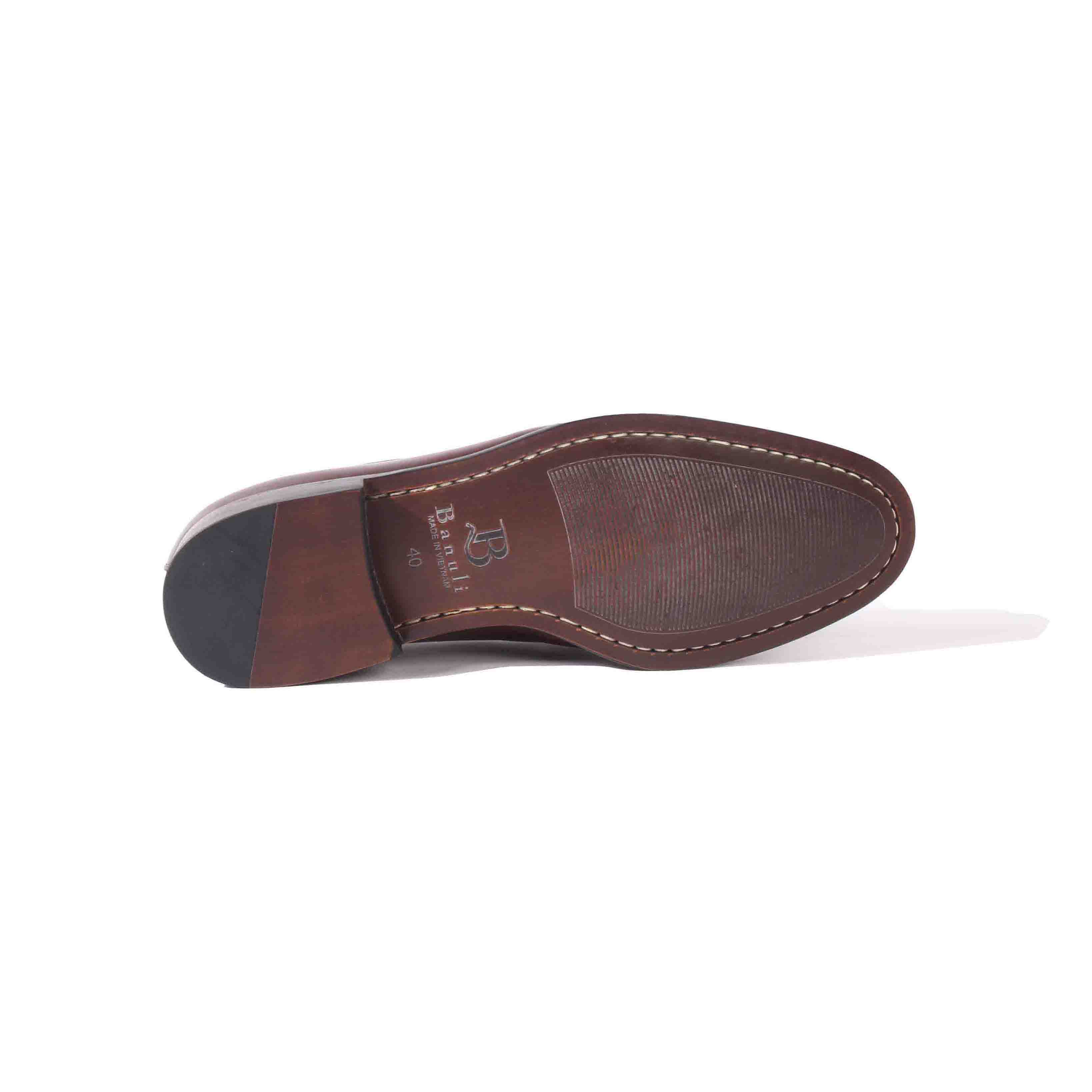 Giày Tây Nam Công Sở Oxford BANULI H1WH1M0 - Da Bò Mộc Siêu Mềm, Đế Khâu Blake Siêu Nhẹ Siêu Êm