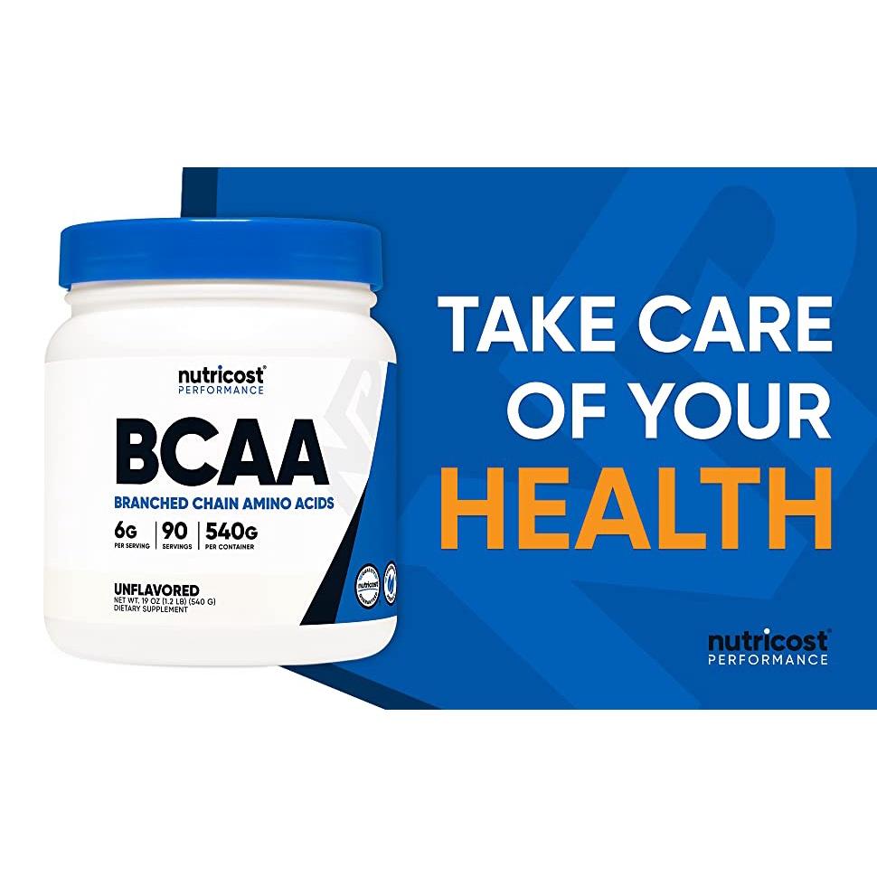 Nutricost BCAA Powder Chống Dị Hóa Cơ Bắp Tăng Sức Bền Tâp Luyện (60 Lần Dùng)