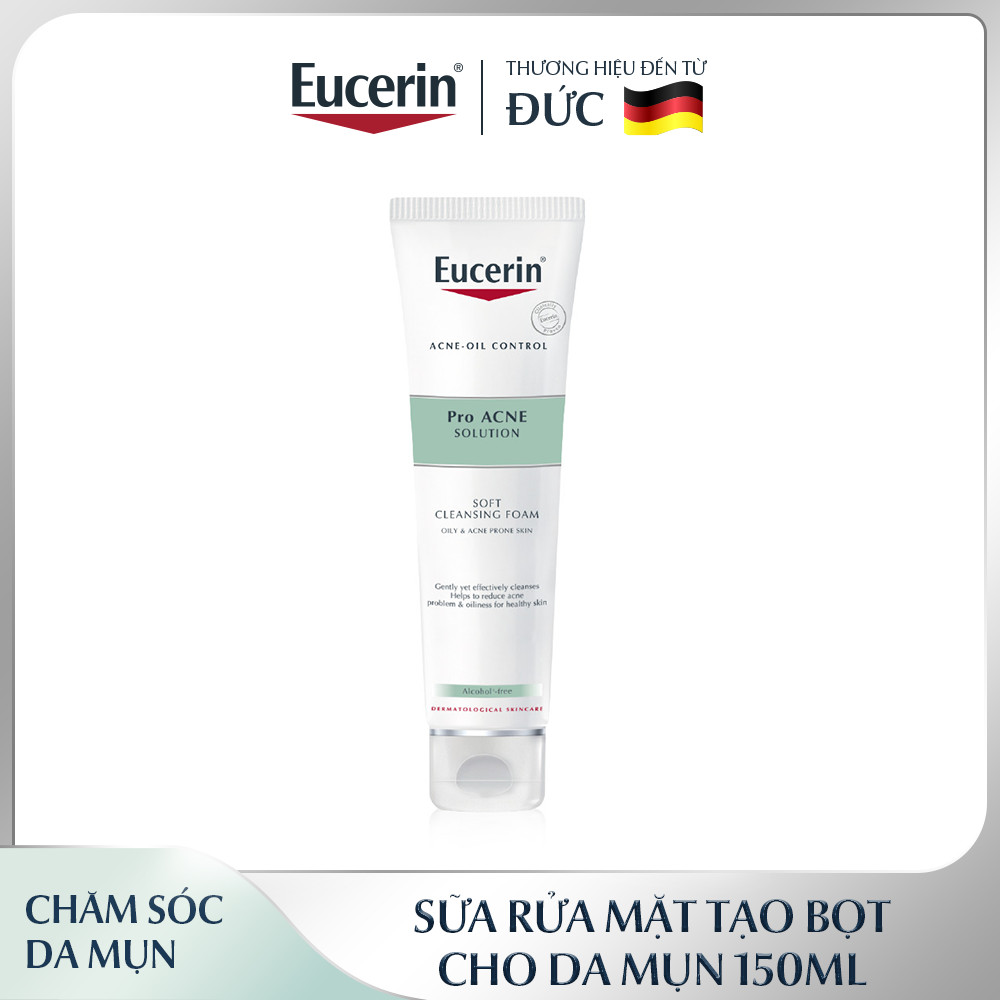 Sữa Rửa Mặt Tạo Bọt Cho Da Mụn Eucerin Pro Acne Solution Gentle Cleansing Foam 150ml