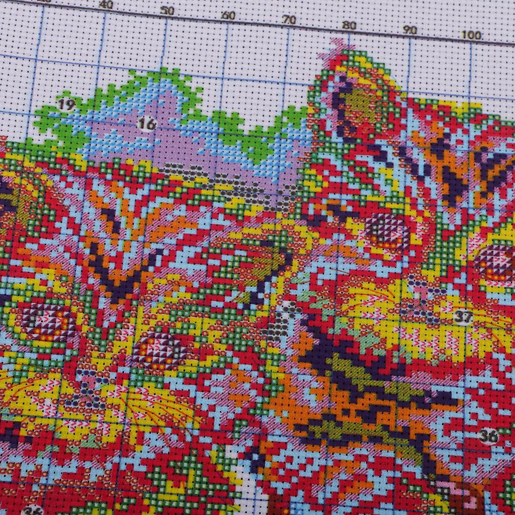 Counted & Stamped Cross Stitch Kits Printed Two Cute Cat Pattern DIY Needlecrafts for Beginners Adults