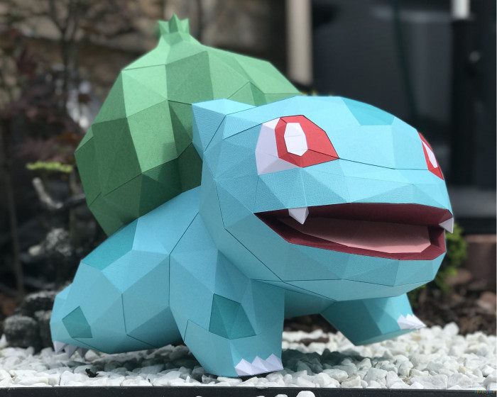 Mô hình giấy 3D nhân vật Pokemonn Squirtle (50x33x30cm)