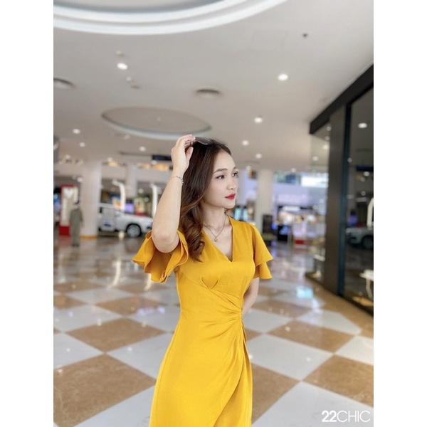 Váy thiết kế đi tiệc xếp ly ở eo xẻ tà Lisa dress - 22CHIC