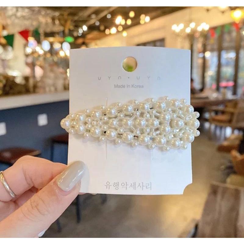 Set 5 kẹp mái ngọc trai nhân tạo hot
