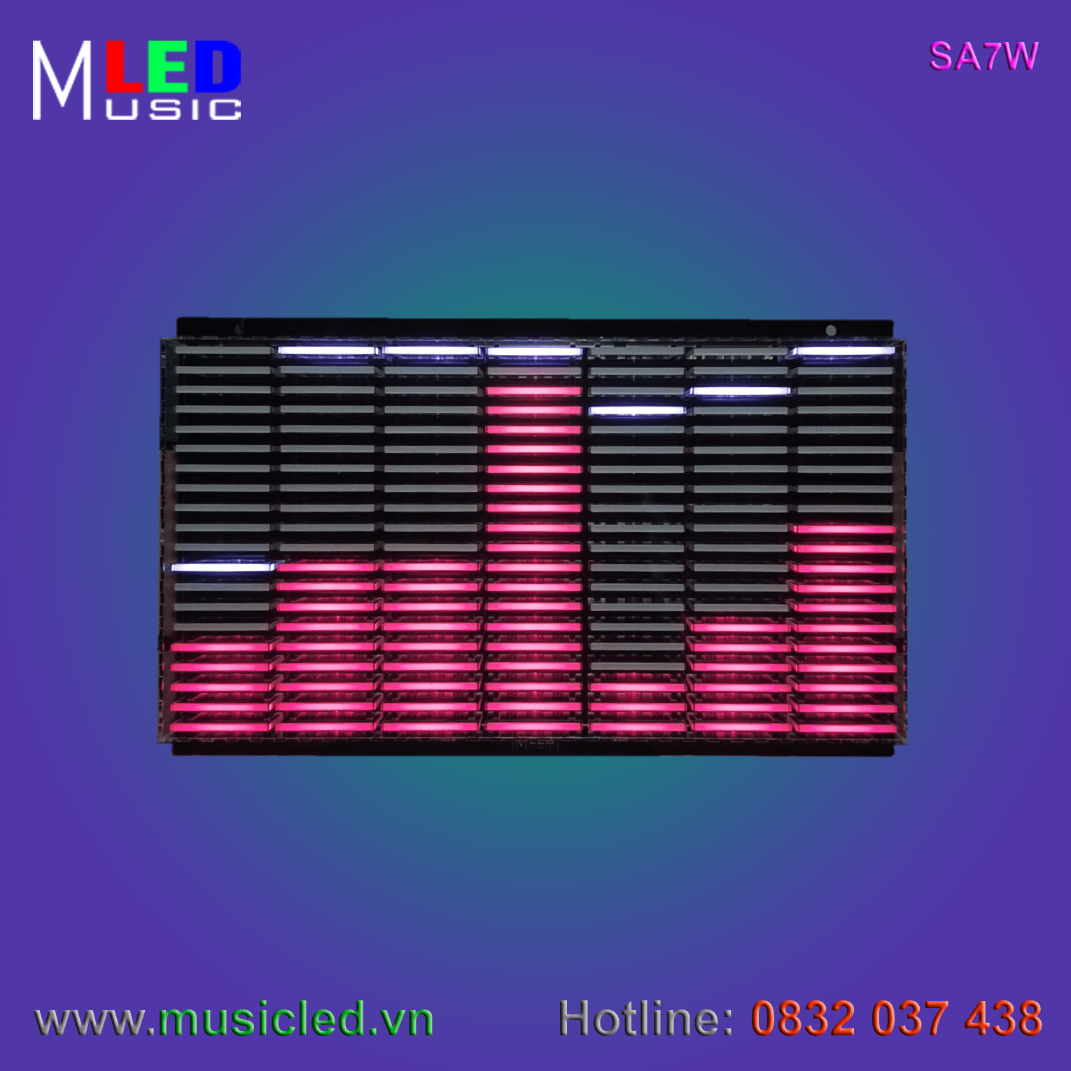 Dàn đèn Music LED nháy theo tần số nhạc 7 cột treo tường