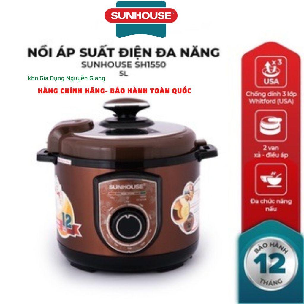 Nồi áp suất điện đa năng SUNHOUSE 5lit SHD1550 cà phê Hàng Chính Hãng