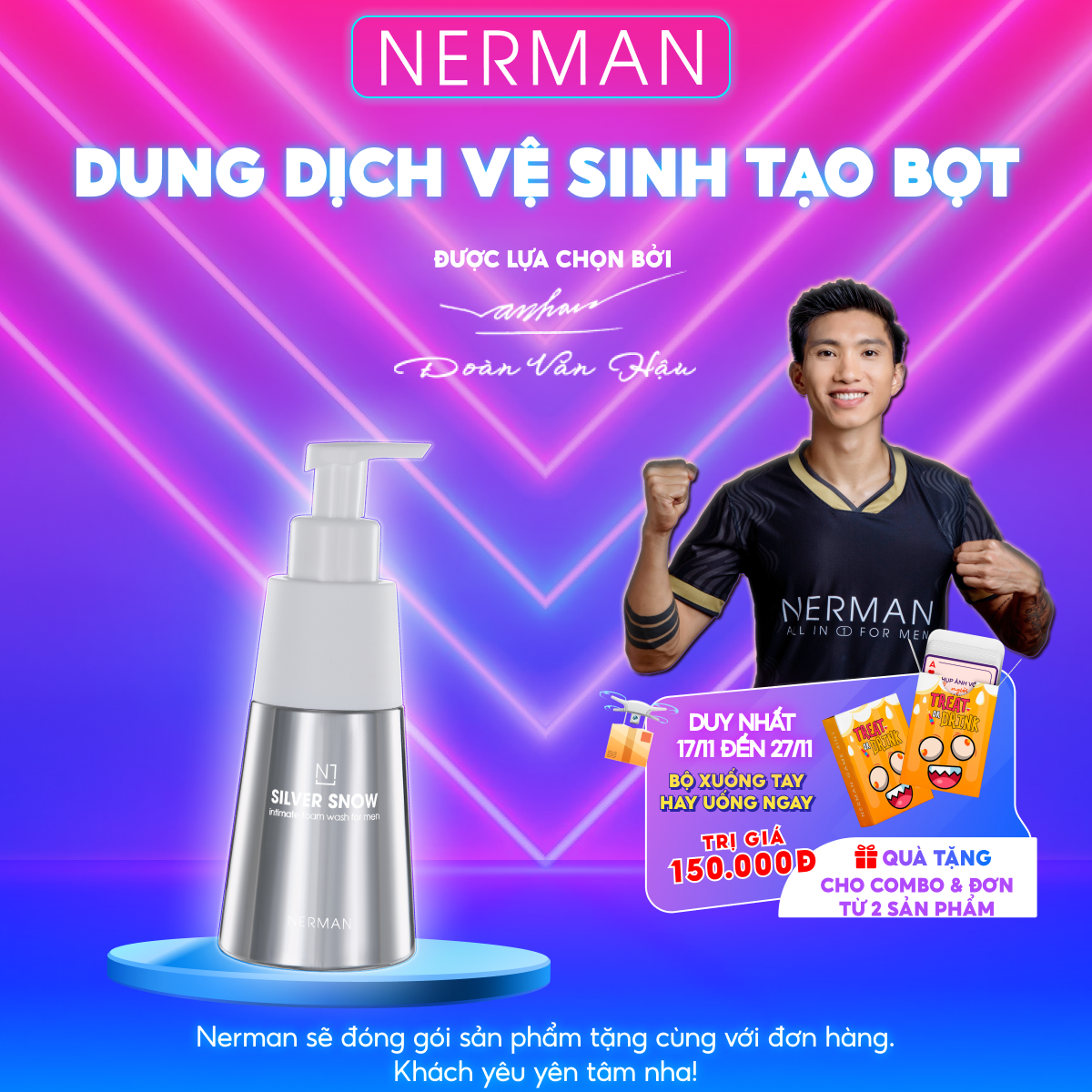 Dung dịch vệ sinh nam giới Nerman Elegant Men Nerman hương nước hoa cao cấp 100ml/ chai