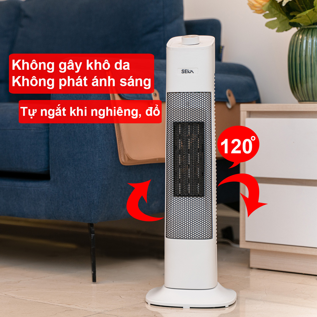 Quạt sưởi, máy sưởi đứng T346. An Toàn - Tiết Kiệm Điện _ Hàng Chính Hãng