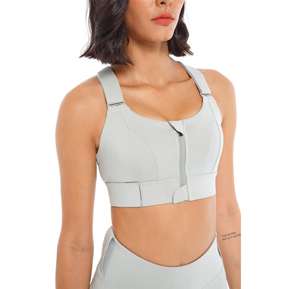 Mới Kích Thước Lớn Có Thể Điều Chỉnh Áo Ngực Thể Thao Tập Gym Thể Hình Quần Lót Chống Sốc Dây Kéo Áo Bra Yoga Tập Luyện Chạy Áo Crop Tops Ropa Mujer