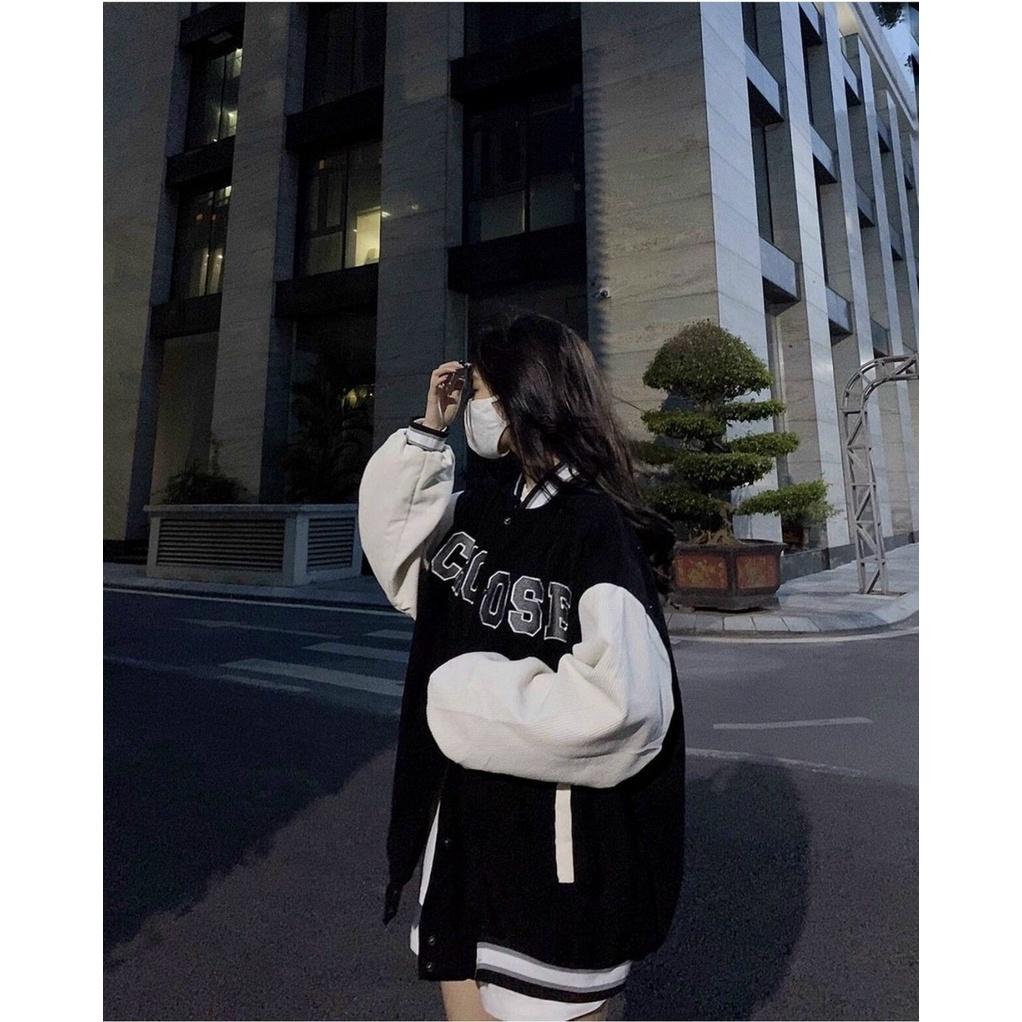 Áo Bomber Chất Nhung Tăm 2 Lớp Thêu Chữ CHOOSE Nổi Màu Đen Và Nâu Dáng Rộng Dưới 70kg Siêu Hot