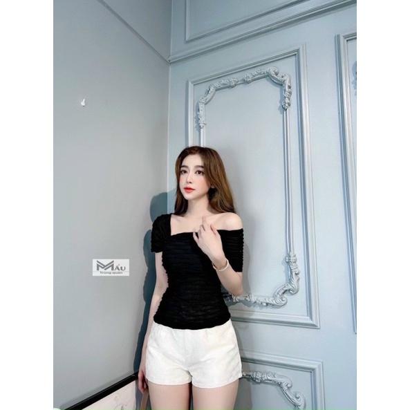 Áo lệch vai thun nhăn bigsize 50-90kg