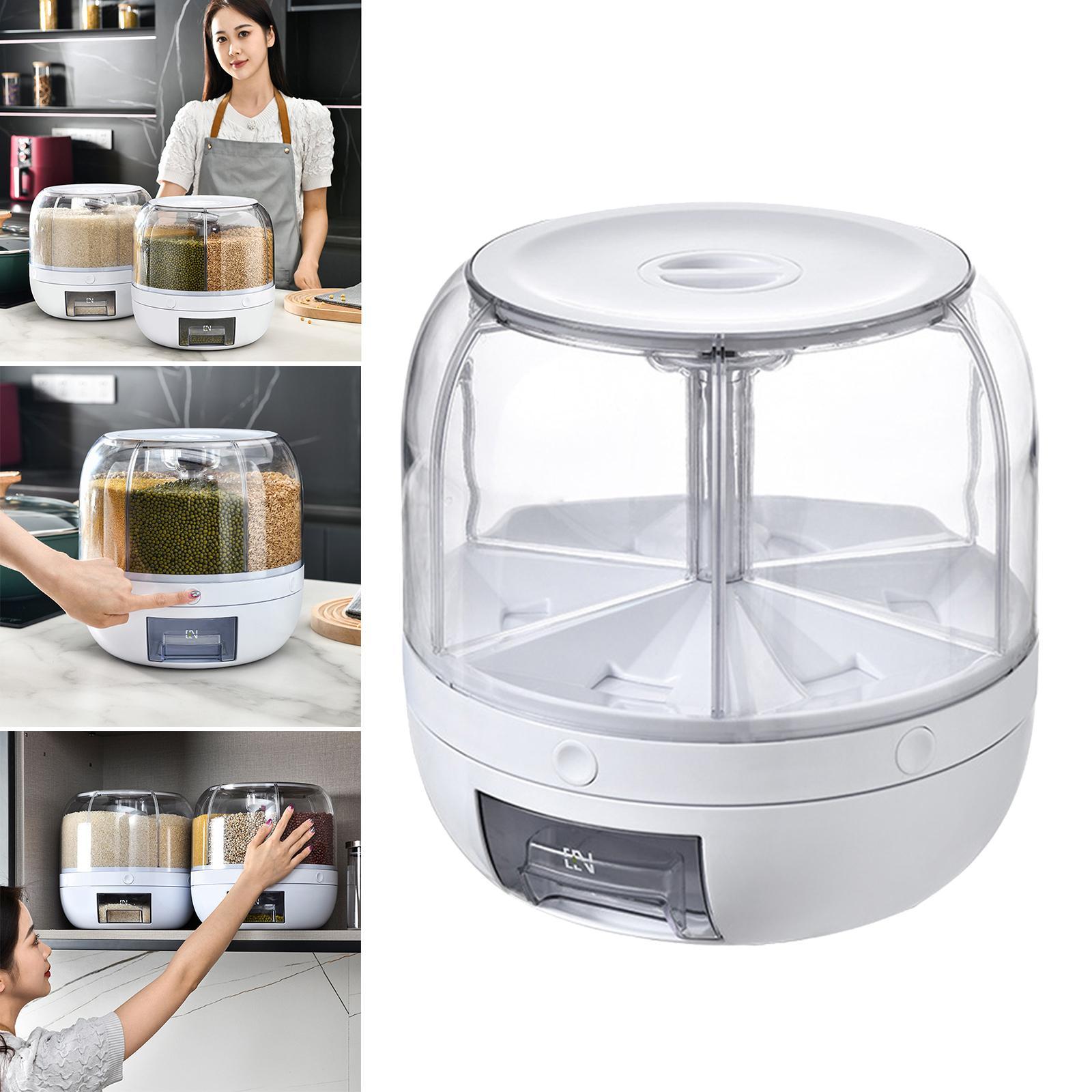 10KG Household Rice Grains Sealed Transparent Storage Box Moisture-proof