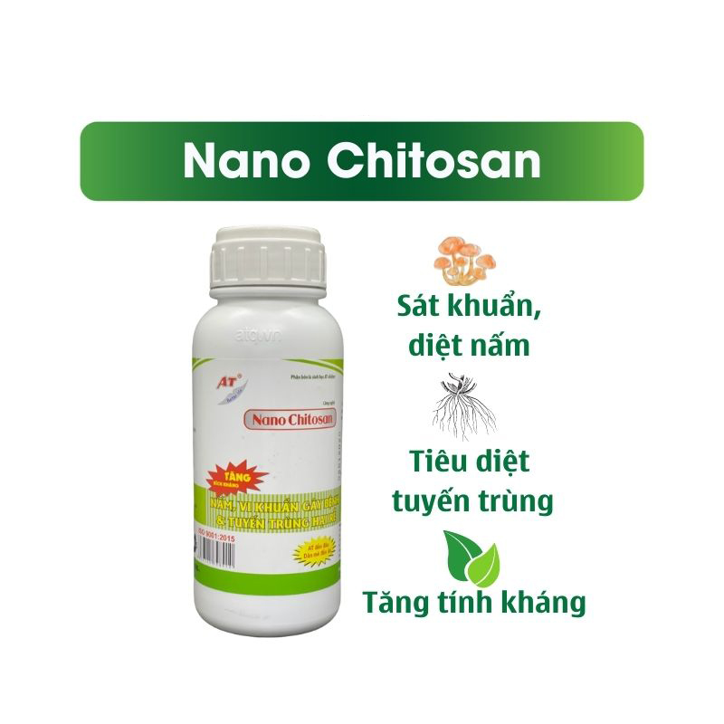 Thuốc Trị Nấm Cho Cây Nano Chitosan AT Đậm Đặc 500ml Kháng Nấm, Diệt Khuẩn Tuyến Trùng An Toàn 100% Cho Cây Trồng