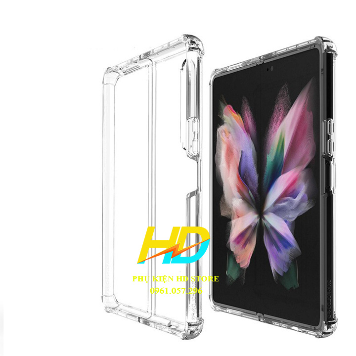 Ốp Lưng Trong Suốt Chống Sốc Cho Samsung Galaxy Z Fold3 5G Cao Cấp Không Ố Màu,Bảo Vệ Camera