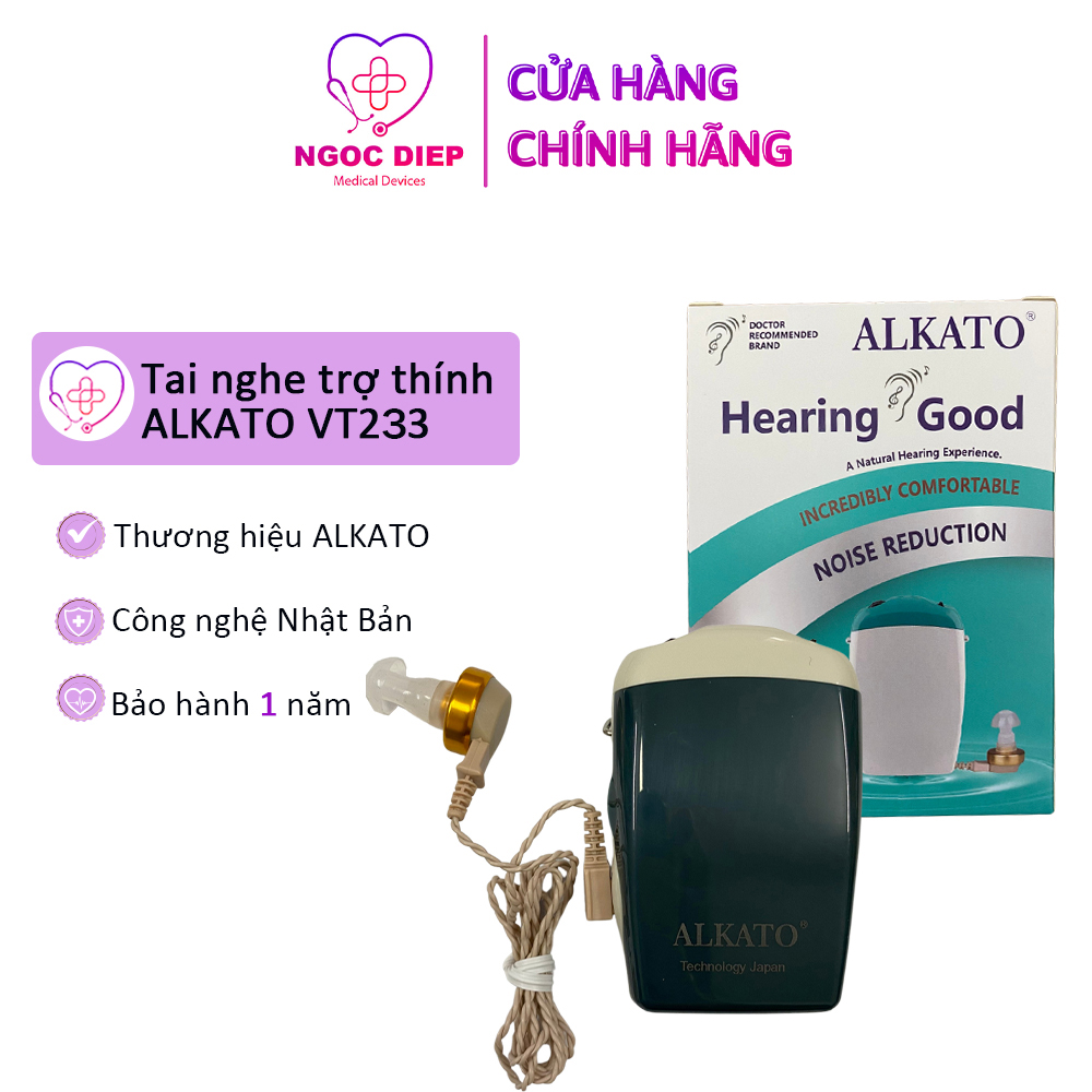 Máy trợ thính ALKATO VT-233 - Tai nghe trợ thính có dây, hỗ trợ thính lực cho người bệnh, người già