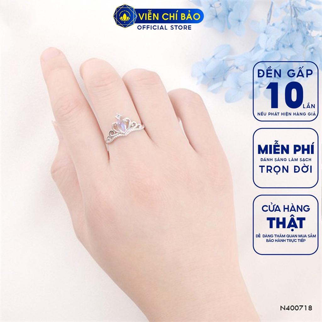 Nhẫn bạc nữ Heavently đá mặt trăng chất liệu bạc S925 thời trang phụ kiện trang sức nữ Viễn Chí Bảo N400718