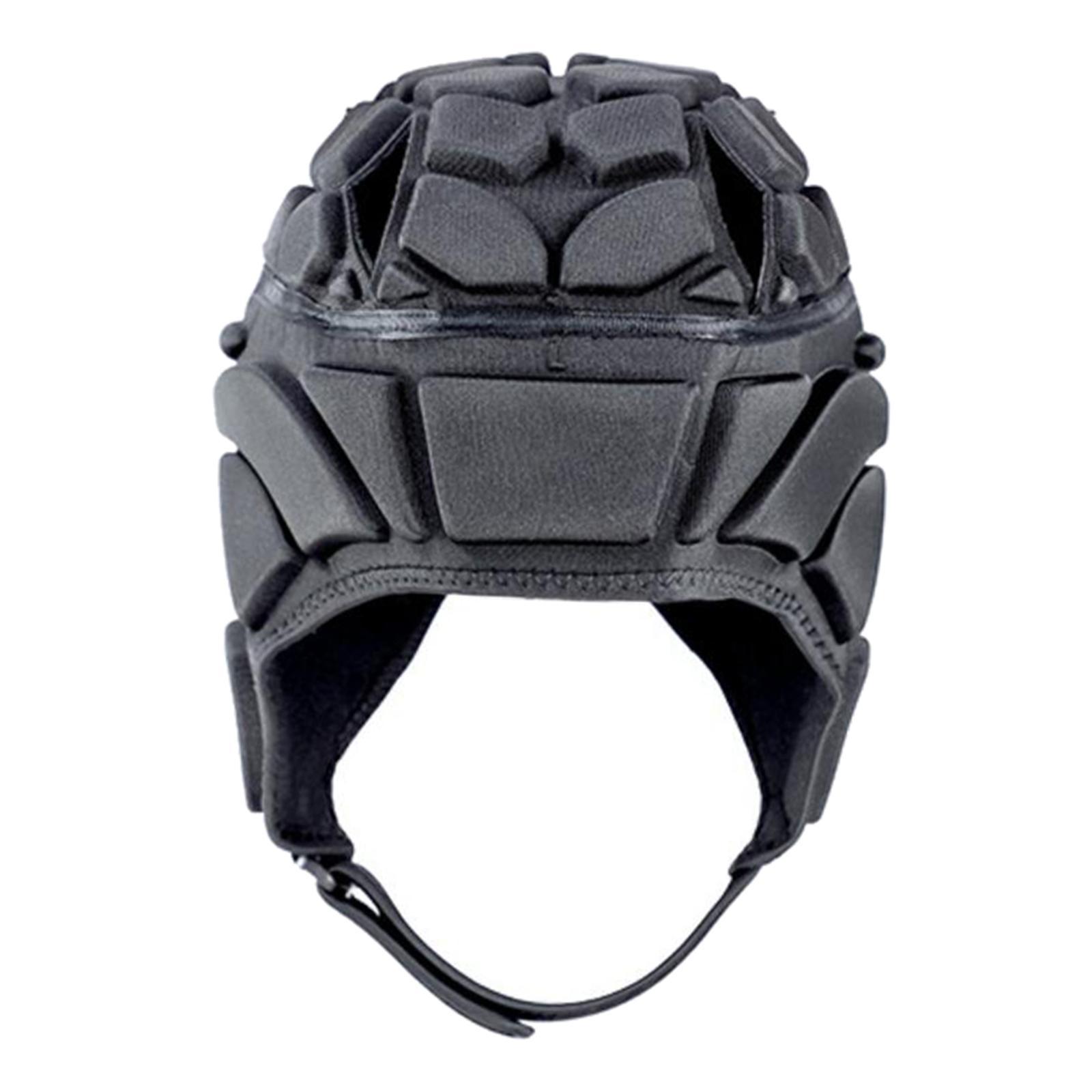 3xRugby Helmet Headgear Scrum Cap Hockey Head Protector Protect Hat Black S