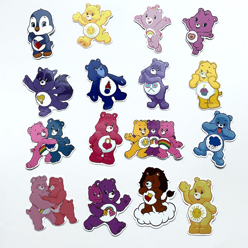 Bộ 53 miếng Sticker hình dán Rainbow Bear