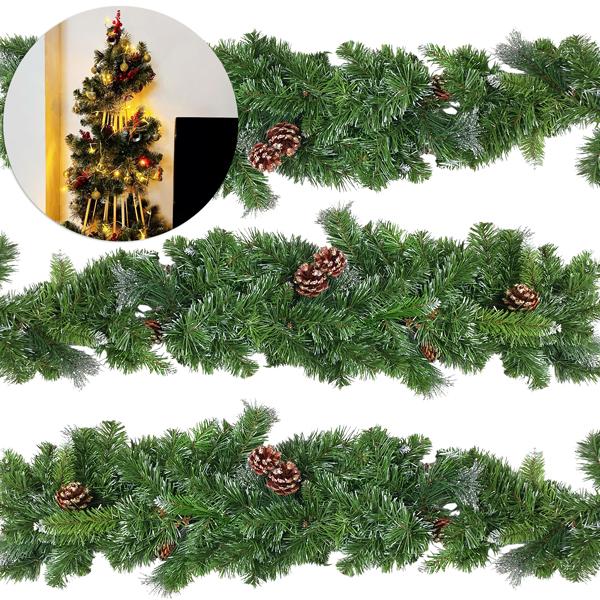 Dây Trang Trí Noel 3 Loại Lá Gắn Trái Thông 270 cm - Chaang Chiia LP-G10-3LL