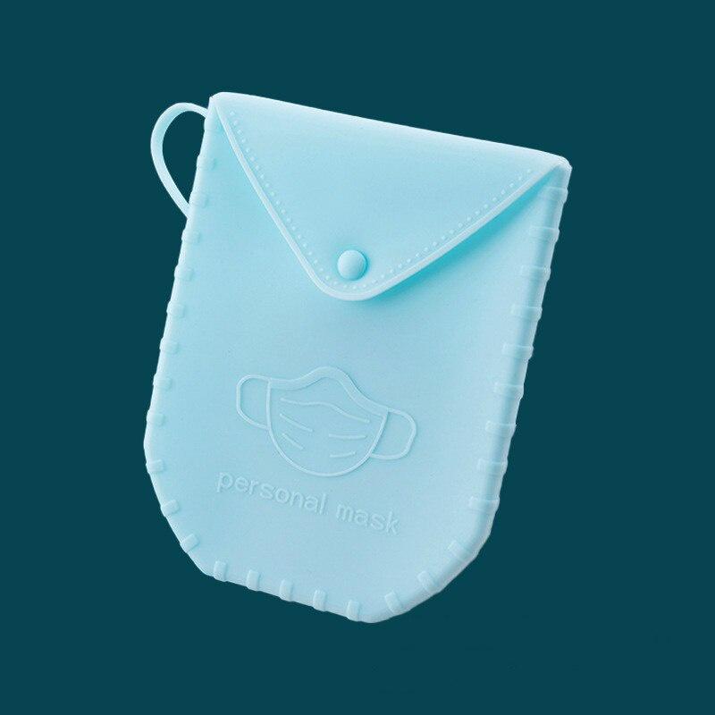 Mask Buggy Bag Silicone Material Portable Face Mask Holder Storage Box Dustproof Face Mask Case Reusable Facemask Storage bag