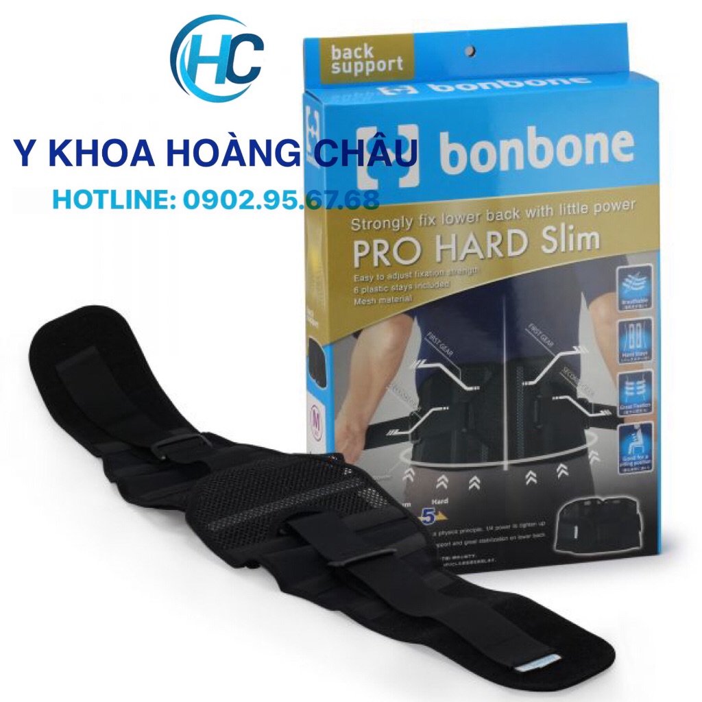 Đai lưng Cột Sống Bonbone Pro Hard Slim (Màu Đen)