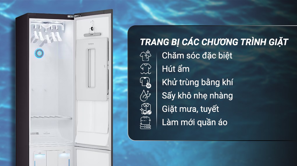 Tủ chăm sóc quần áo thông minh LG Styler Inverter 5 móc S5BOC - Hàng Chính Hãng