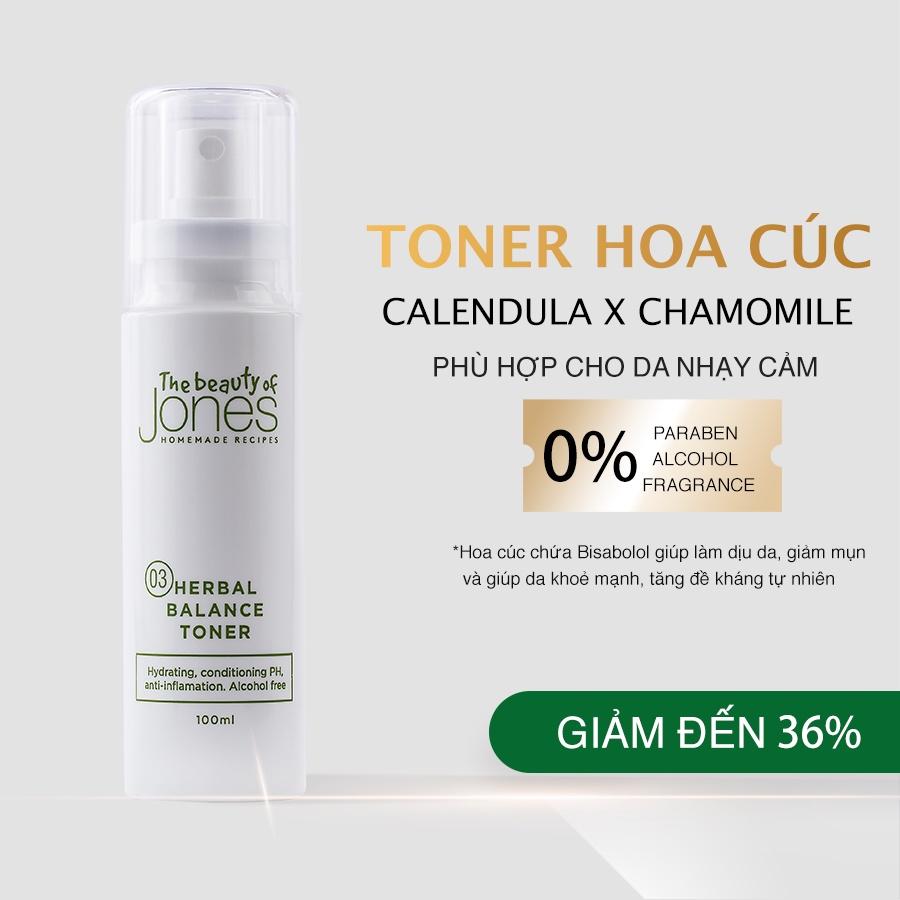 Toner cấp ẩm da mụn nhạy cảm từ hoa cúc The Beauty of Jones