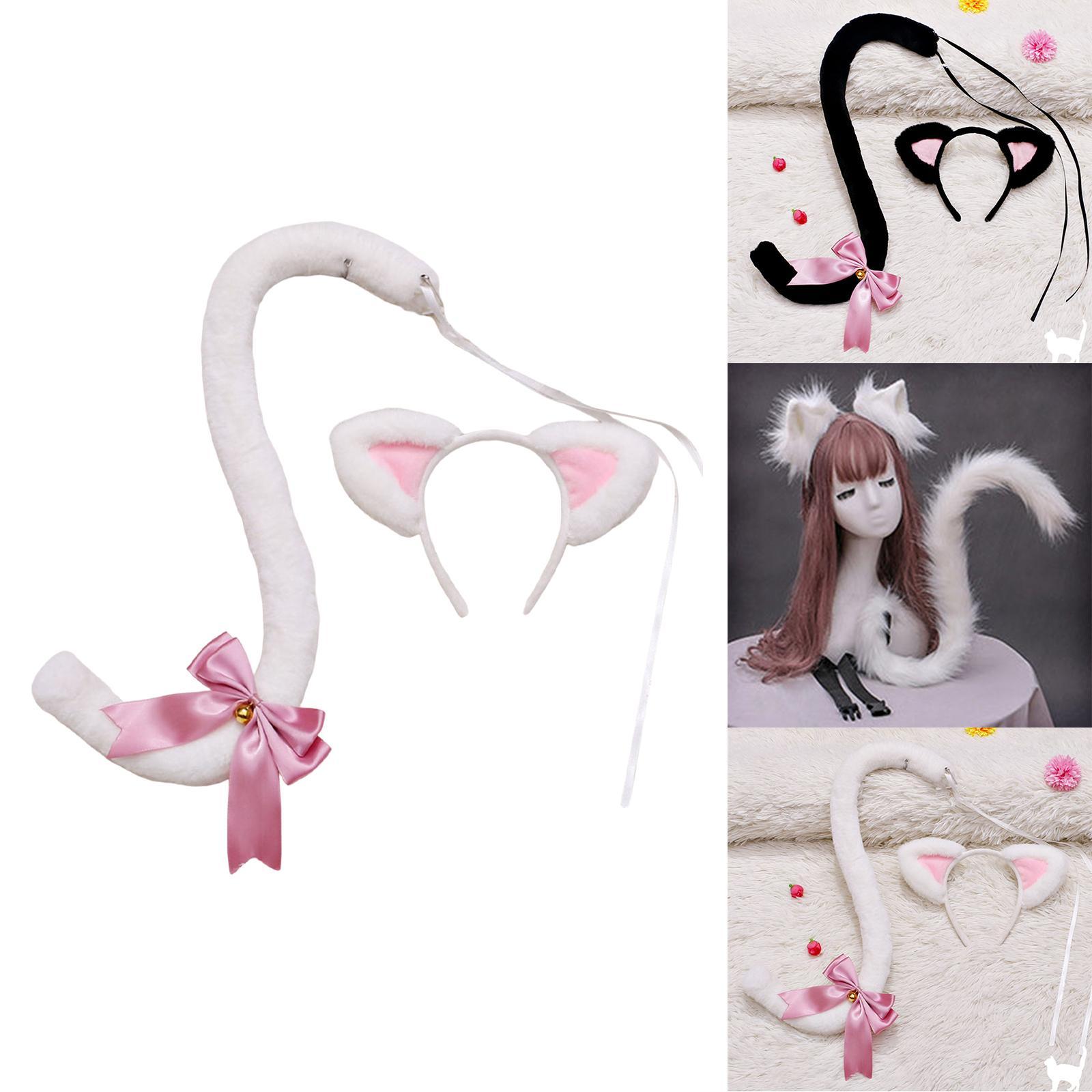 Cat Ears and Tail Set Fancy Dress Costume Gift Dressing up Party