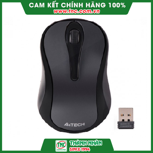 Chuột không dây Silent A4 Tech G3-280NS màu xám đen- Hàng chính hãng