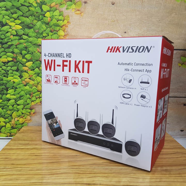 Bộ Kit camera Wifi HIKVISION NK42W0H(D) (4 CAMERA + 1 Đầu ghi ) kèm ổ cứng chính hãng - Hàng chính hãng