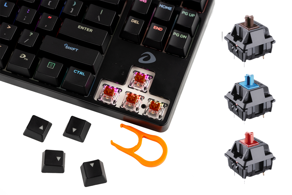 Bàn Phím Cơ DareU EK880 LED RGB - Hàng Chính Hãng