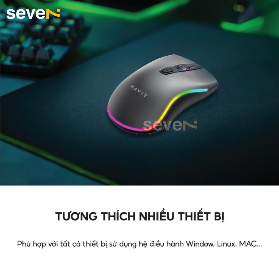 Chuột Có Dây Havit MS72 Độ Nhạy Lên Đên 1200 DPI, Có Đèn RGB -  Hàng Chính Hãng