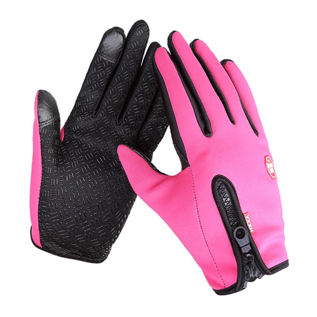 Thermal Windproof Waterproof Winter Gloves Touch Screen Mittens Pink S