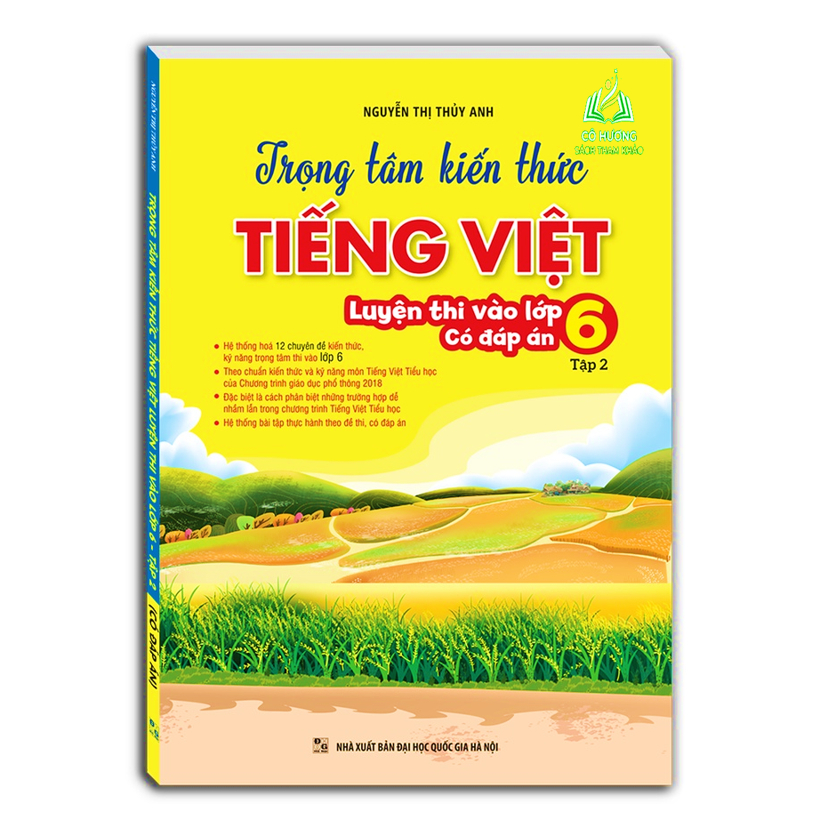 Sách - Trọng tâm kiến thức tiếng việt (luyện thi vào lớp 6) tập 2 (có đáp án)