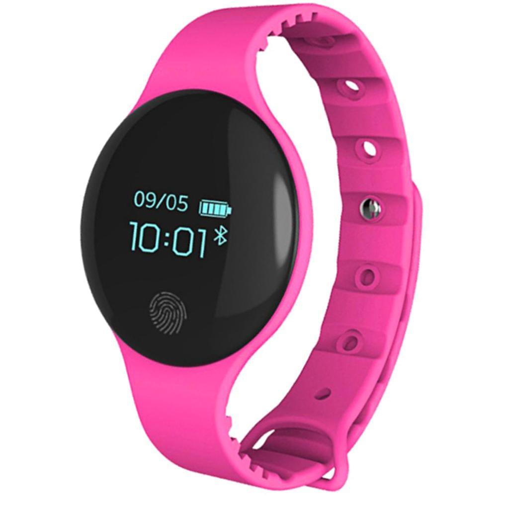 Bluetooth Smart Band Watch Fitness Tracker Bracelet Heart Rate Steps Black